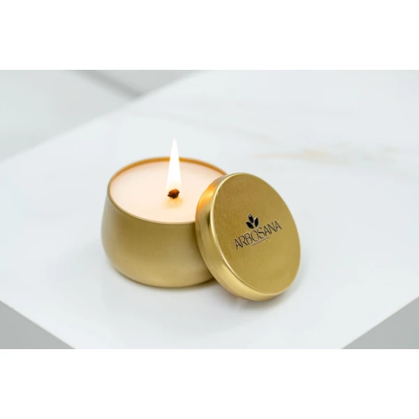 Vela Aromática Lata Dourada - 120g